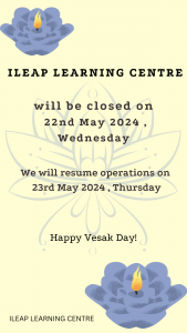 Vesak Day Closure Notice