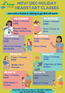 November / December Holiday Headstart Classes